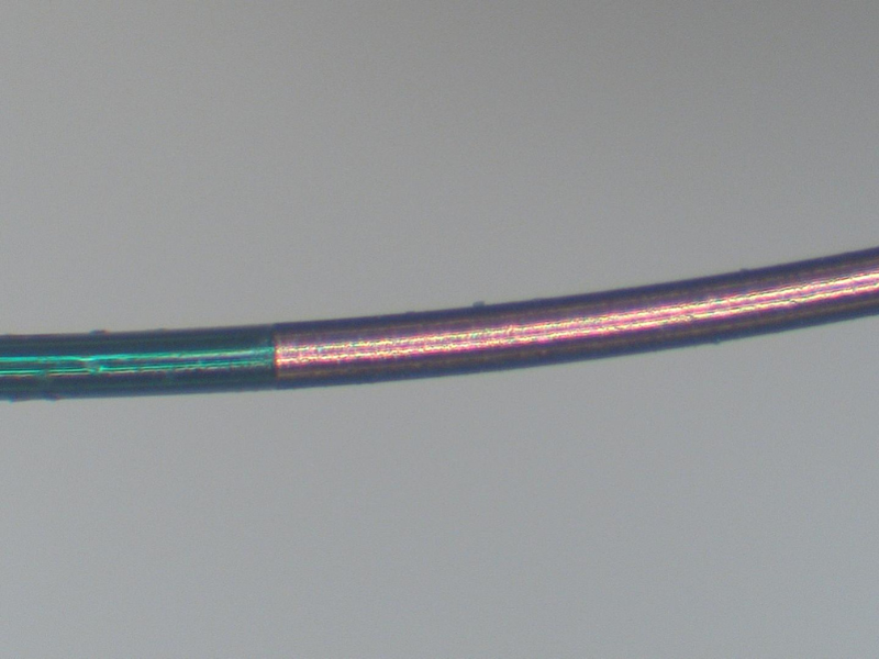 Micro fine medical wire processed using the Odyssey series of laser wire stripping machines