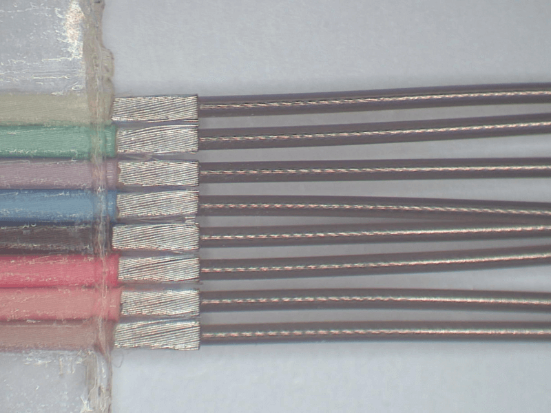 Micro Coax cable processed using laser wire stripping machine