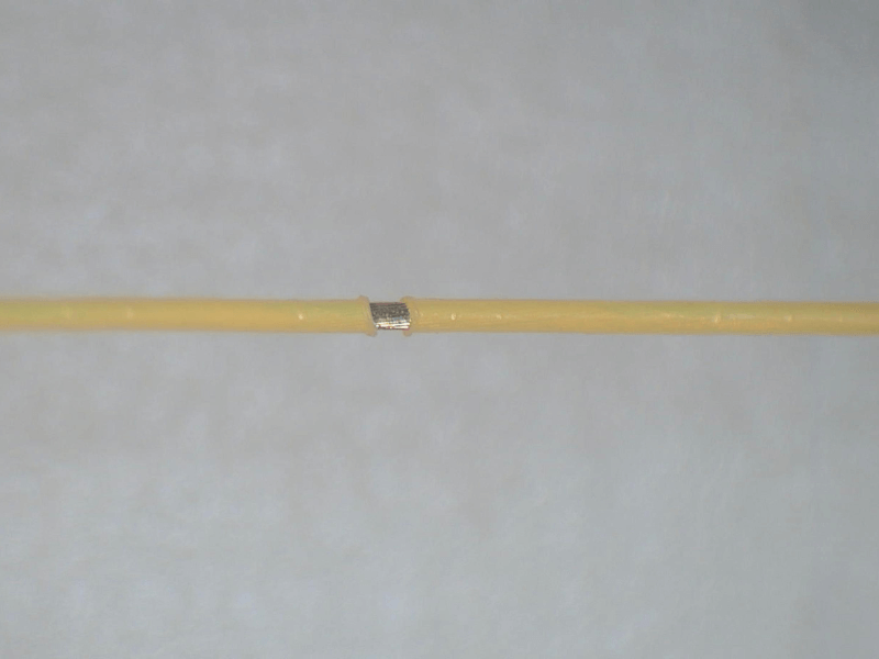 vMicro Coax cable processed using laser wire stripping machine
