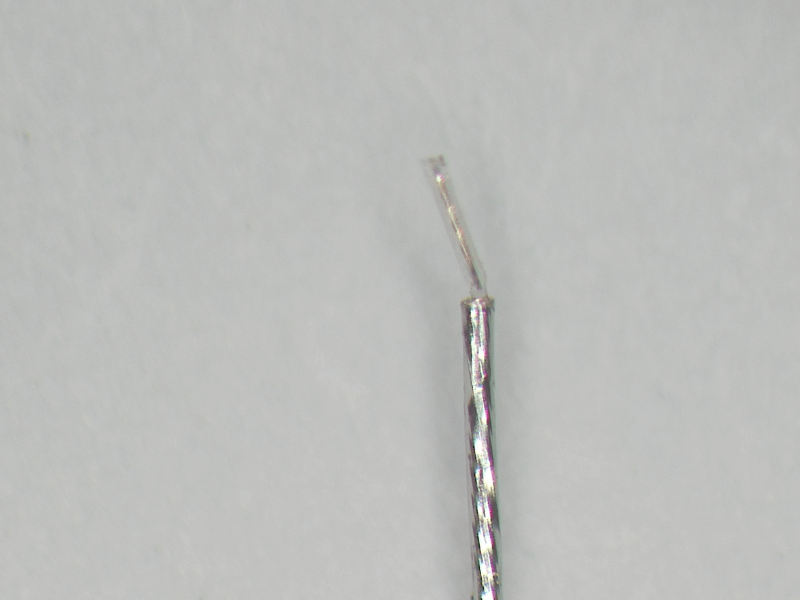 Micro Coax cable processed using laser wire stripping machine