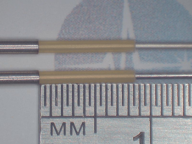 Plastic insulation removal using Mercury-4 with a cycle time of 5 seconds, no damage to conductor.