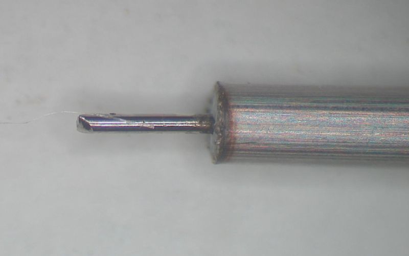 Stainless steel rigid coax. PTFE dielectric. 1.19mm OD-processed 1433