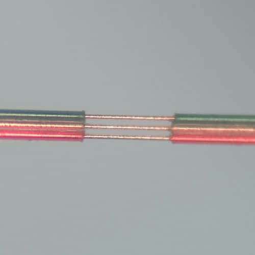 48 AWG Trifilar with copper conductors and medical grade polyurethane outer insulation processed using the Odyssey-8