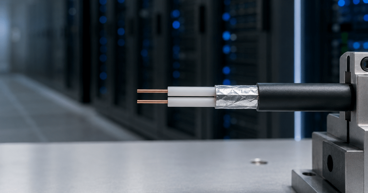 data center cable processing twin ax shielded pair